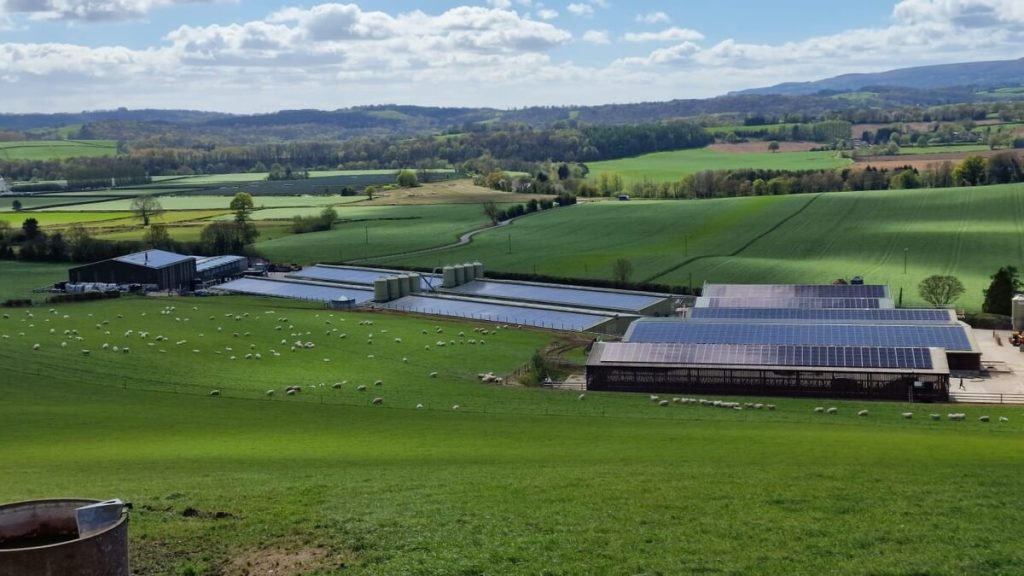 Trostrey Court Farm 1.1MW PV System Installation amidst Usk Hills