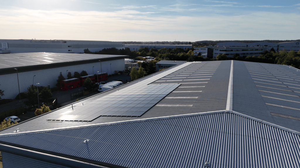 Sunsetting on 93kw Solar PV Installation at Toolbank Hatfield London 1