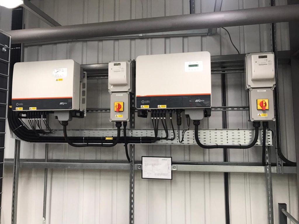 Two Solis S5 GC30K 3 Phase Inverters Mounted at Toolbank Hatfield