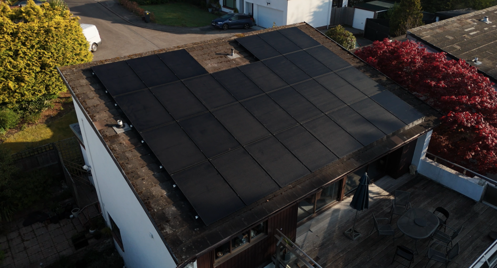 close up of Cardiff household now 85 self sufficient for electricity