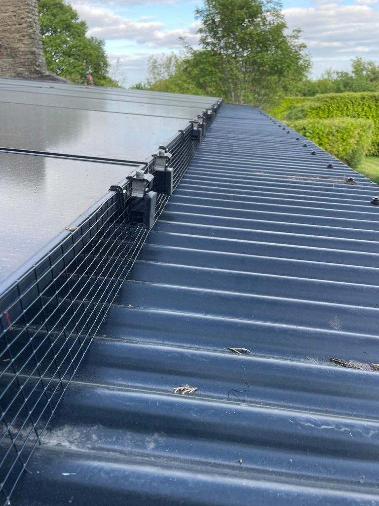 Solar PV Bird Protection Llanvapley Court