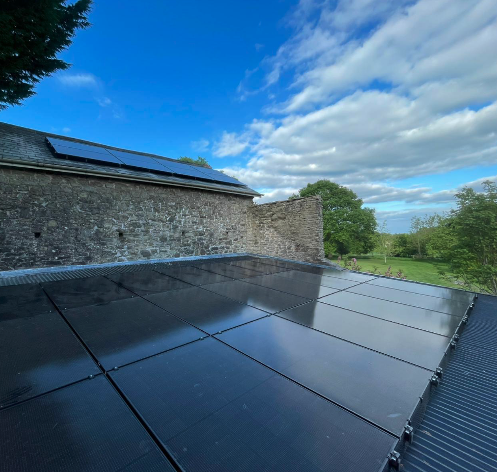 Solar PV on Garage Unit at Llanvapley Court